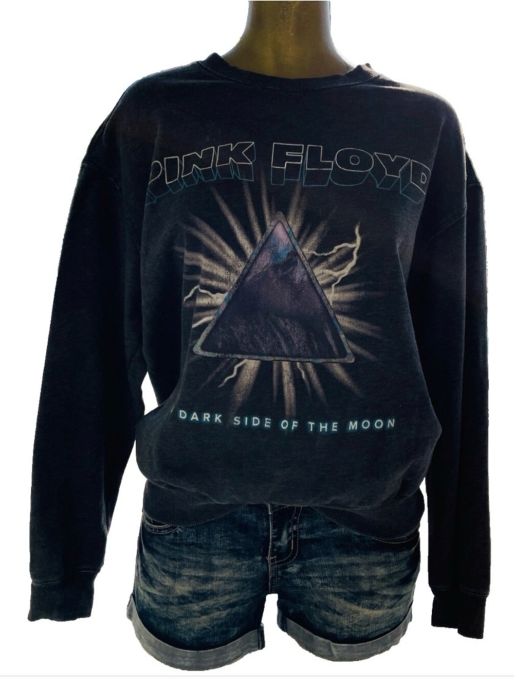 PINK FLOYD Dark Side of the Moon RETRO Rock SWEATSHIRT Size Medium
